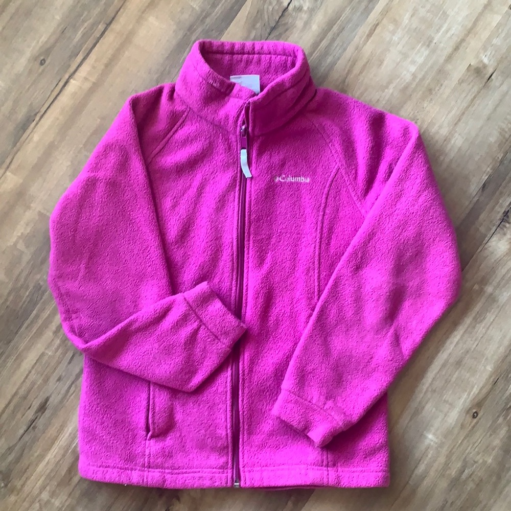 Girls fleece Columbia jacket size 10/12